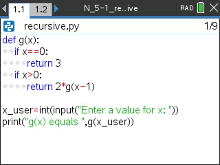 Recursive notation example